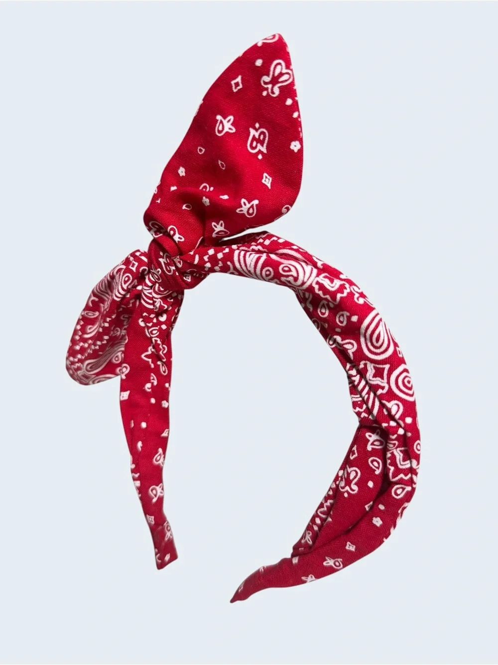 Red Bandana Knot Headband NWOT